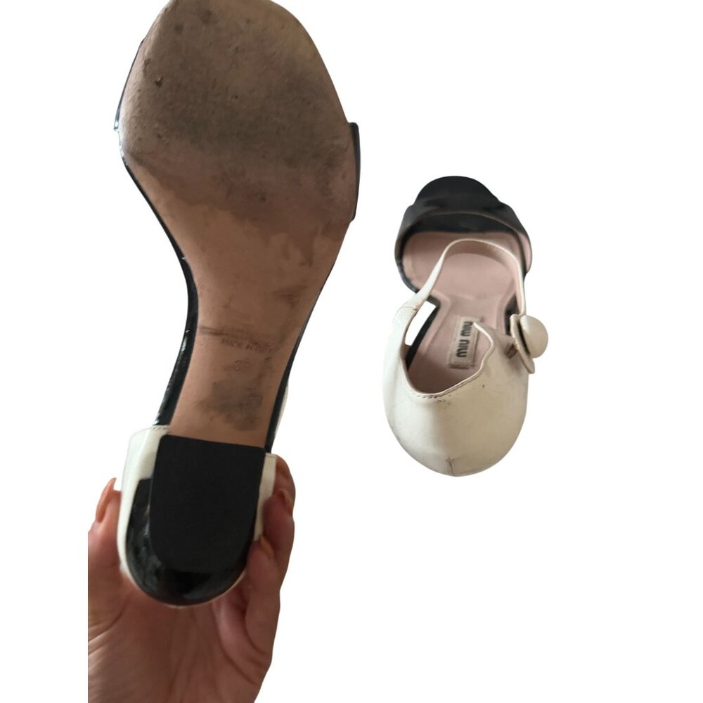 MIU MIU Mod Colorblock Black Ivor Patent Leather … - image 6